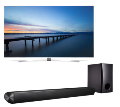55 LG 55UH950V Smart 3D 4K Ultra HD HDR  LED TV & 2.1 Sound Bar Bundle